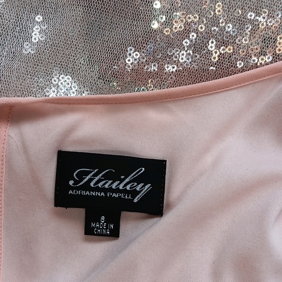 Adrianna Papell Hailey pink sequin dresd - Picture 3 of 4